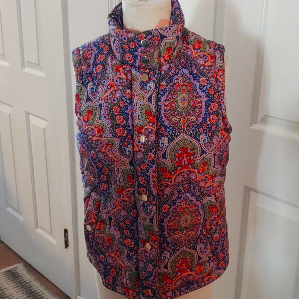 Gretchen Scott Quilted Zipper Vest Size Adult Small